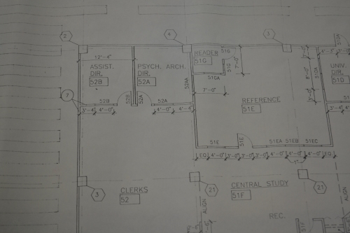 Early plans for the AHAP space in the Polsky Building.