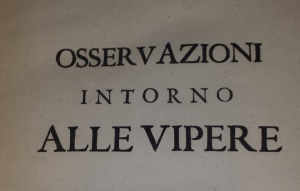 Osservaxioni Intorno Alle Vipere by Francesco Redi 1664